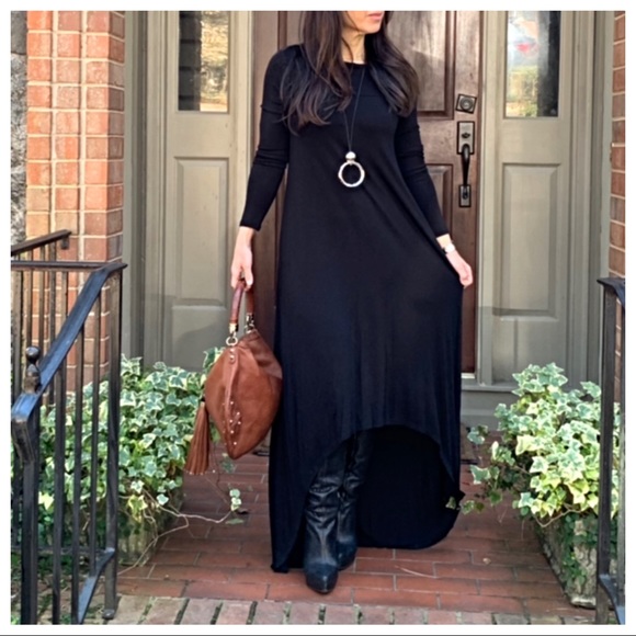 ✨LAST ONE ✨Black high low maxi dress - Picture 2 of 6